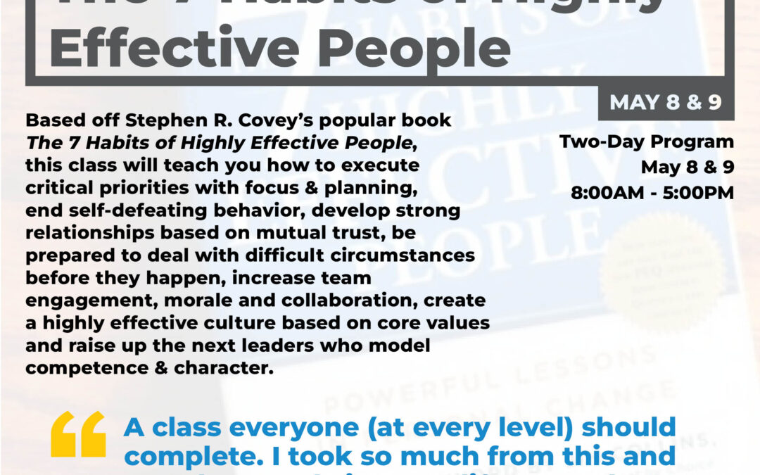 The 7 Habits of Highly Effective People Workshop 5/8 CV **Cancelled**
