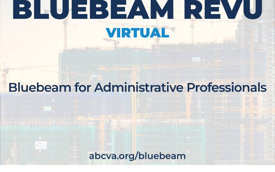 Bluebeam for Administrative Professionals 11/25