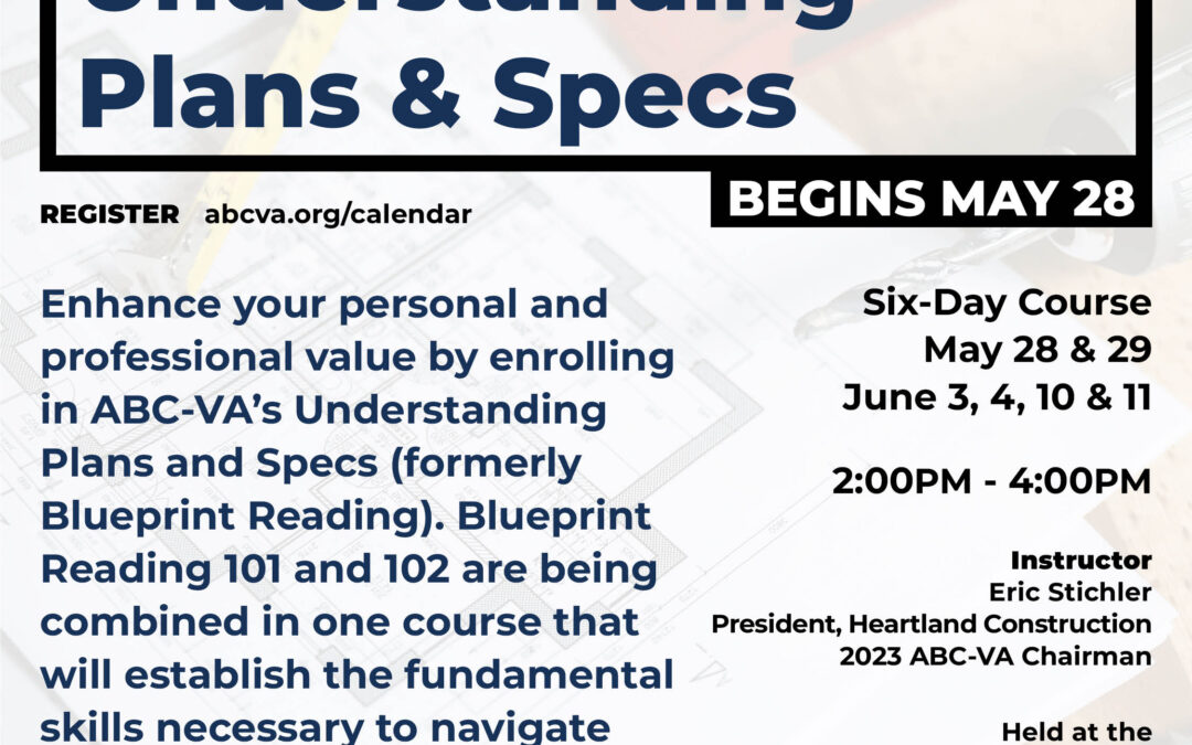 Understanding Plans & Specs 5/28 HR