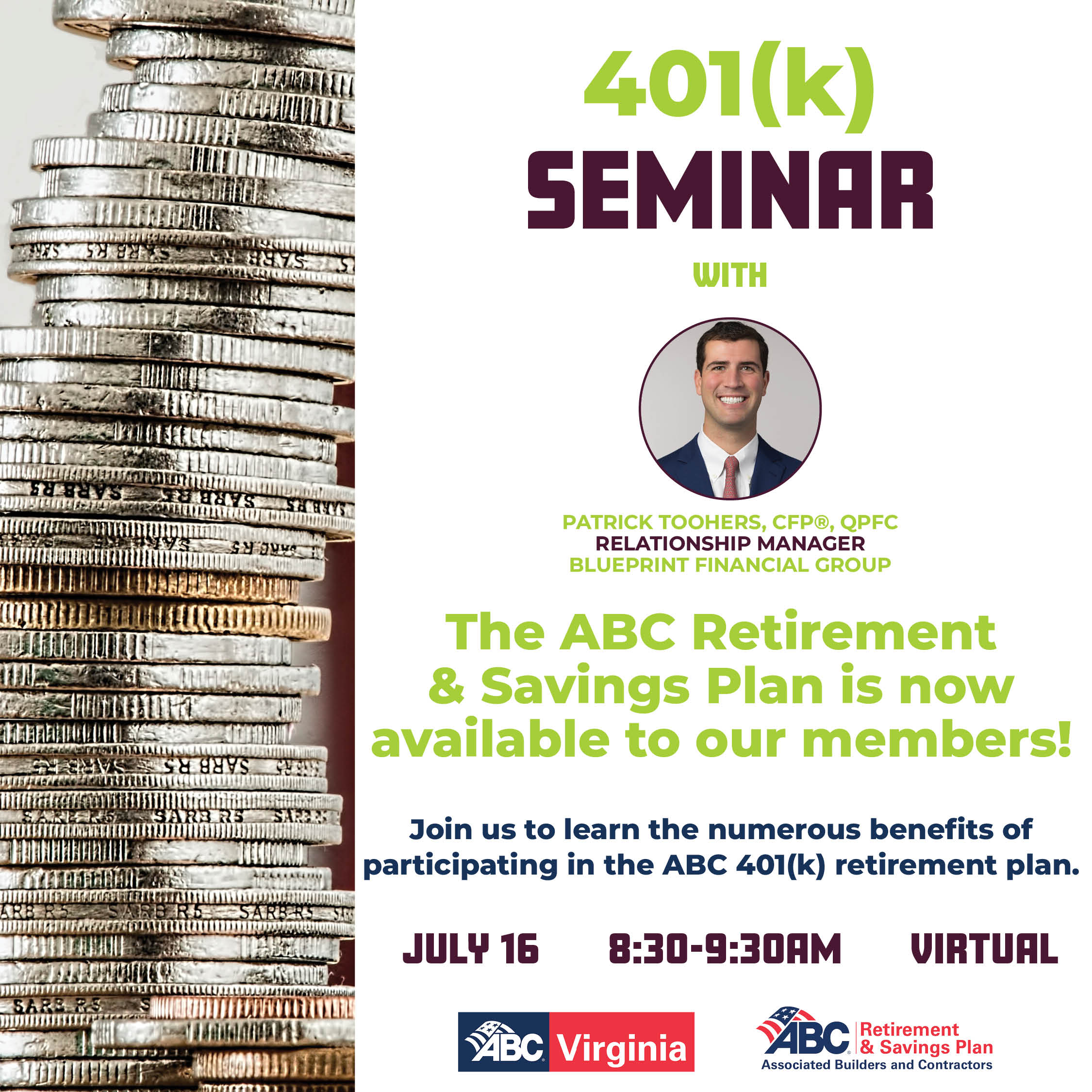 401(k) Seminar July 16 WEB