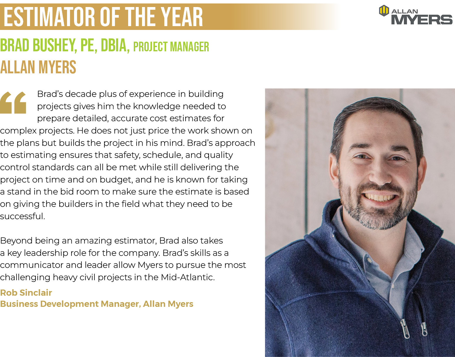 OTY Estimator Brad Bushey
