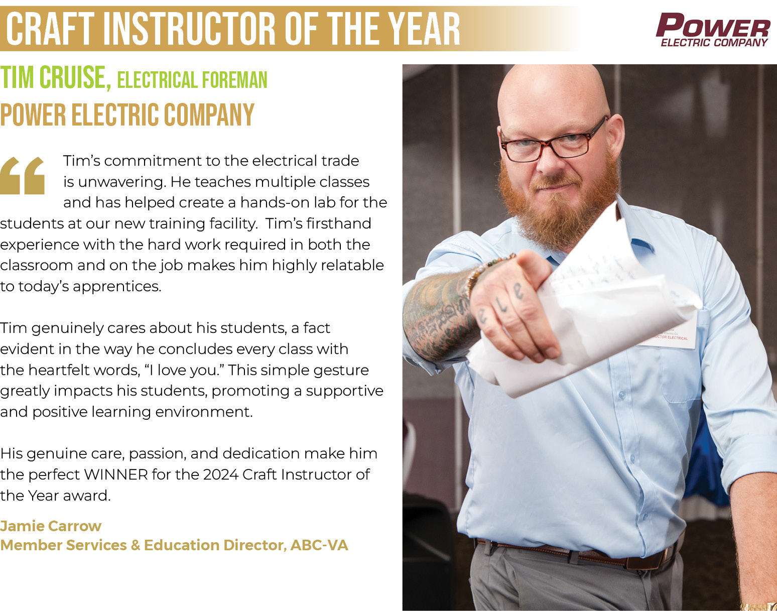 OTY Instructor Tim Cruise