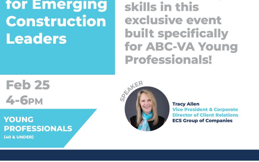 Young Professionals: Business Etiquette for Emerging Construction Leaders 2/25 CV