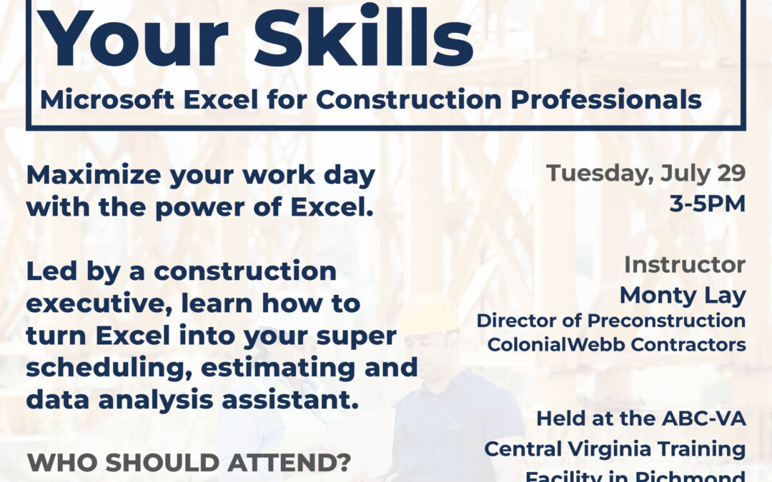 Excel for Construction Professionals 7/29 CV