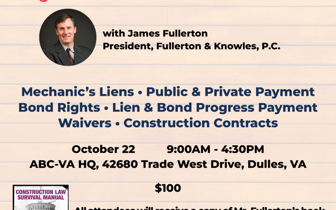 Construction Law Survival Seminar 10/22 NV