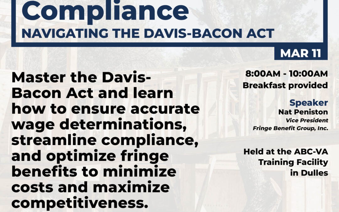 Prevailing Wage Compliance: Navigating Davis-Bacon 3/11 NV